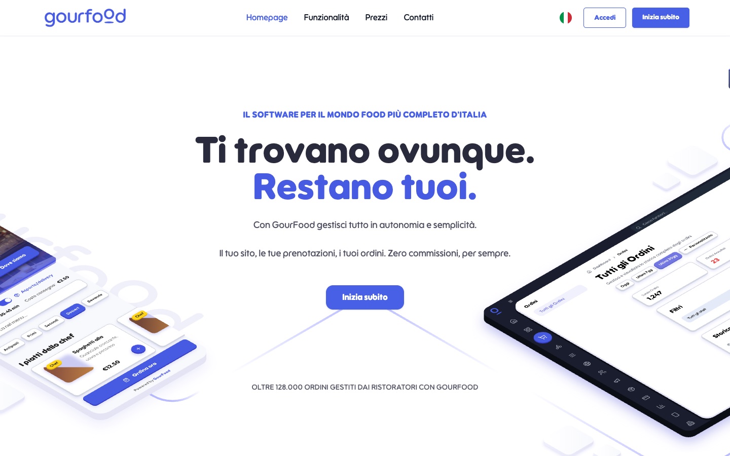Gourfood — SaaS delivery per ristoranti